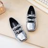 Girls Leather Shoe for Party Wedding Classic Children Flats Princess Shoes with Bow-knot Fashion Kids Black Ballet Shoes 2024