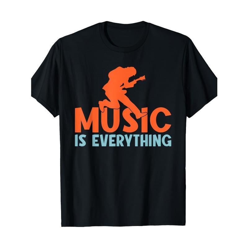 

Графическая футболка для мужчин, с коротким рукавом, свободного кроя, повседневная уличная одежда, принт, идеально подходит для любителей музыки, осенняя повседневная одежда, БОЛЬШОЙ РАЗМЕР S чёрный