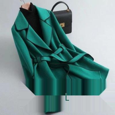2025 Winter Women's Korean Style Double-Sided Wool Cashmere Mid-Length Loose Coat