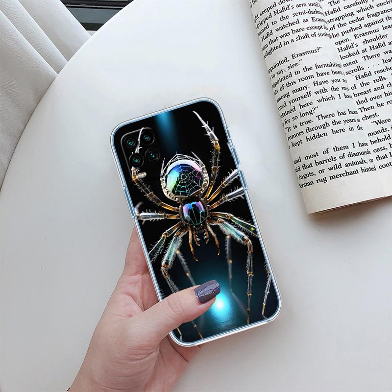 Spider Transparent Phone Case for Motorola Moto G10 G20 G30 G31 G32 G34 G35 G41 G42 G50 G51 G52 G55 G60 G60S G62 G71 G72 G75