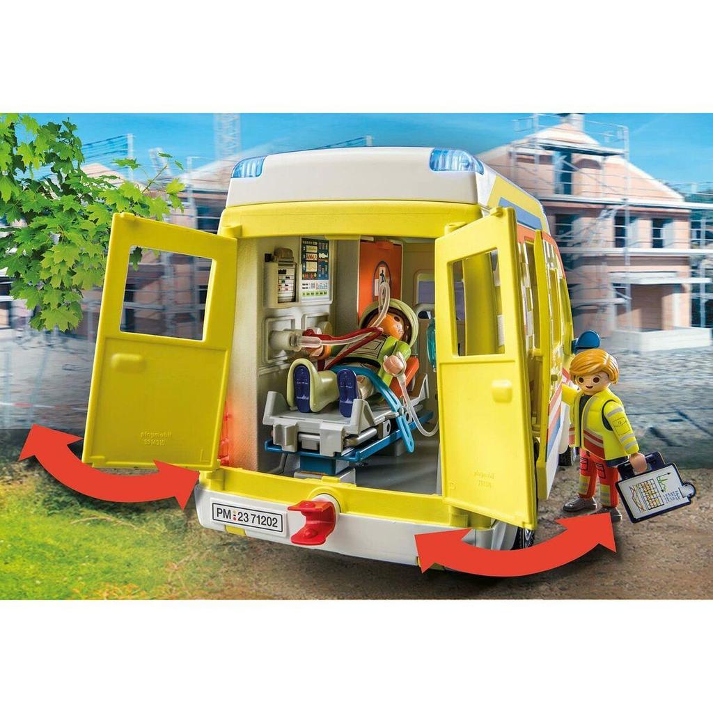 Playmobil City Life Ambulance Toy Constructor Set 67 pieces Red