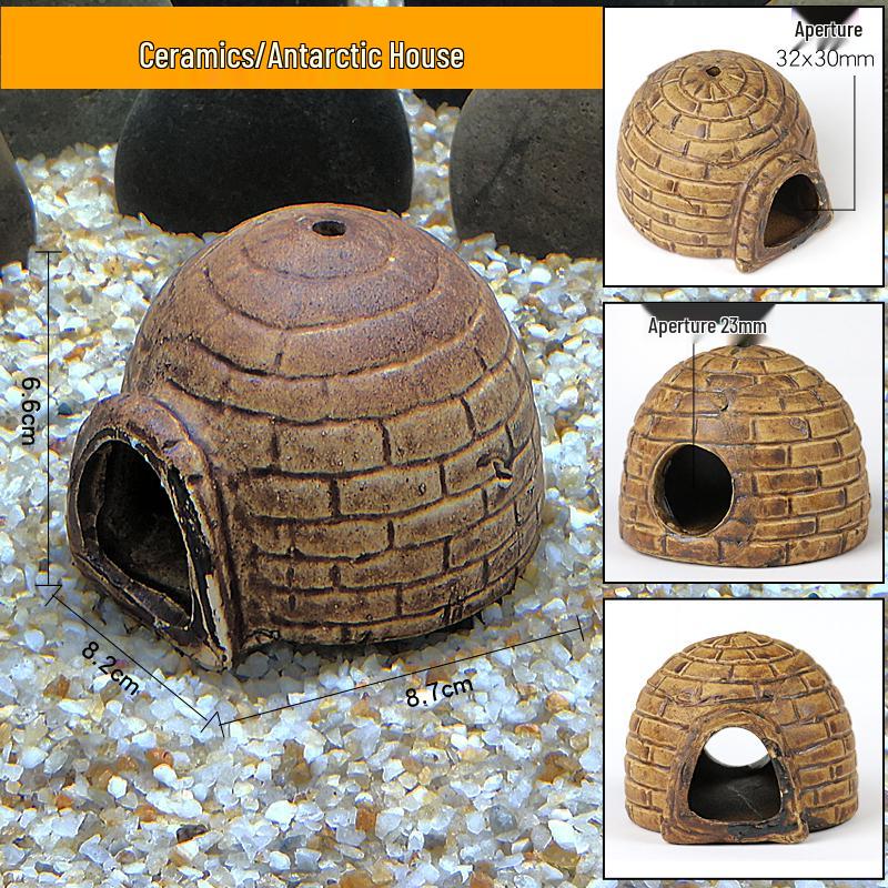 Ceramic Fish Tank Decoration: Shrimp Hiding, Cichlid Breeding, Spawning Nest.
