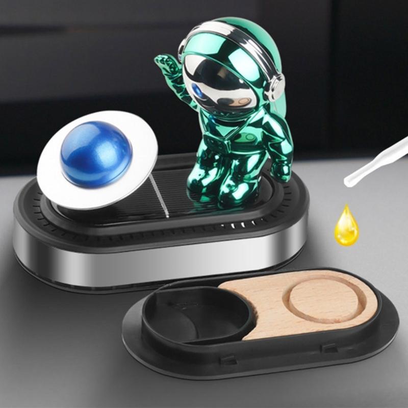 Solar Powered Astronaut Air Freshener Decoration Essential Oil Diffuser Car Ornament Fragrances Dispenser