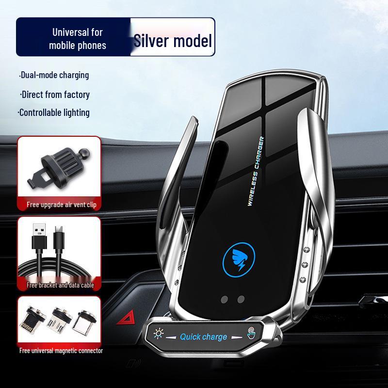 15W Infrared Sensing Magnetic Car Wireless Charger & Phone Holder