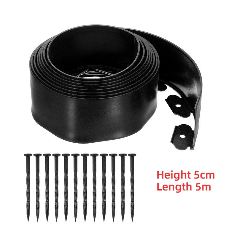 

5/10 м Фиксированный газонный ландшафтный бордюр с анкерными колышками для наружного дома, двора, зданий, забора, садовой границы, простая установка