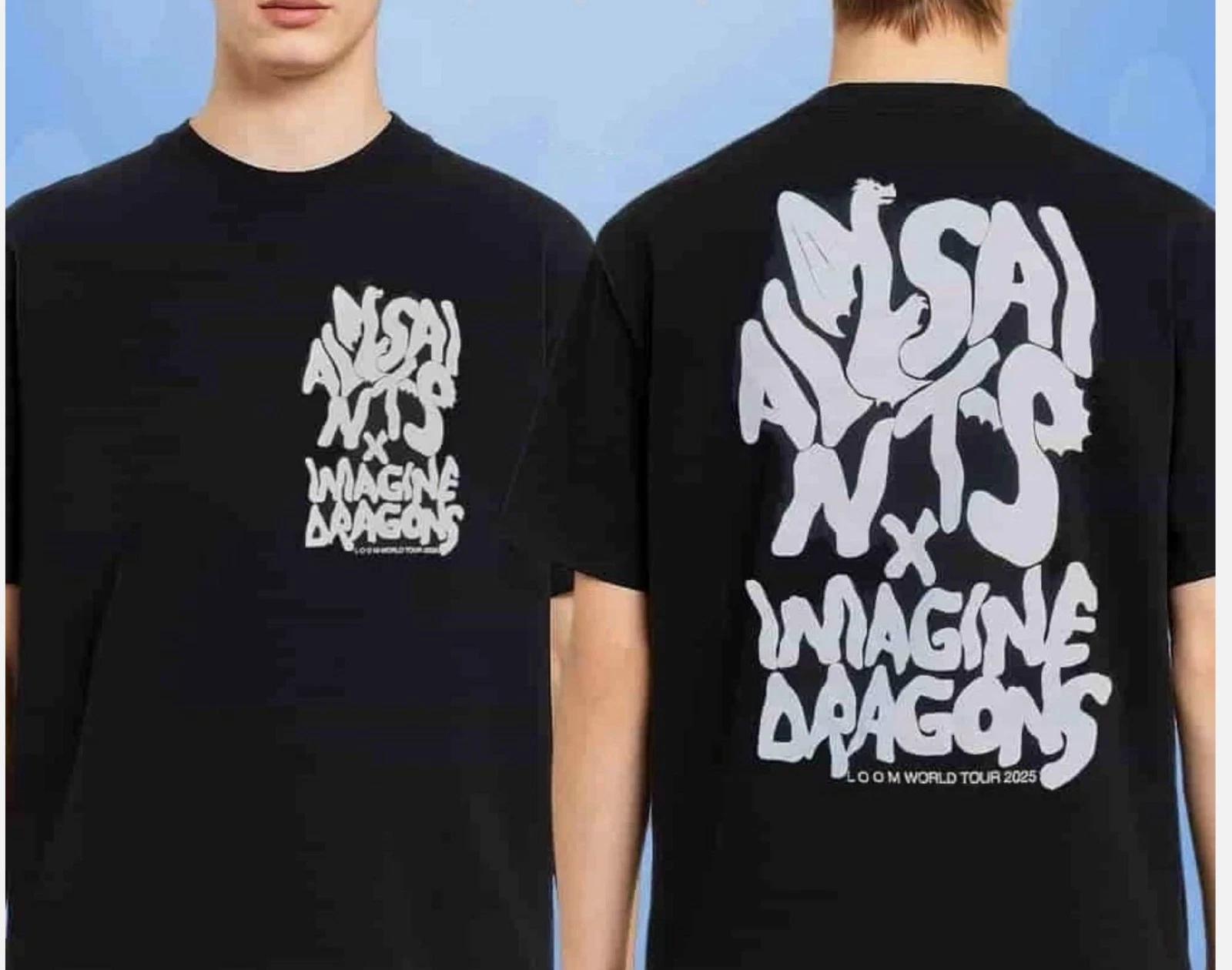НОВЫЙ! Imagine Dragons X ALLSAINTS Мерч Drogando Loom World Tour 2025 Футболка M