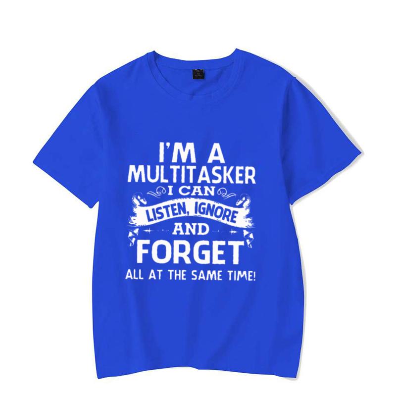 Jsem multitasker Umím poslouchat ignorovat a zapomenout Tričko Vtipné Sarkastické Grafické Tričko Top Dámské Hipster Humor Tričko Y2k Oblečení