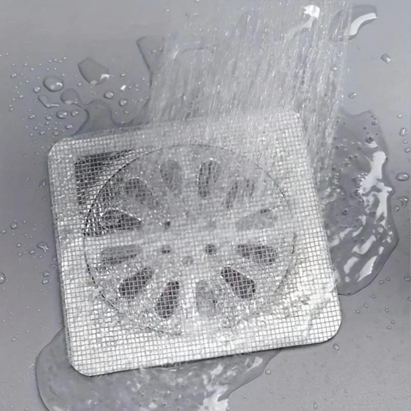 30Pcs Disposable Shower Drain Hair Catcher Mesh Shower Drain Covers Floor Sink Strainer Filter Hair Stopper For Bathroom Kitchen