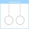 Gold Silver And Geometric Hoop Earrings Fashionable Minimalist Alloy Jewelry For Women