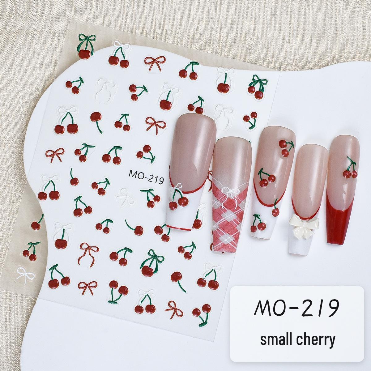 

Вишнево-красные стразы для ногтей 3D - Кристаллический бриллиантовый рельефный дизайн