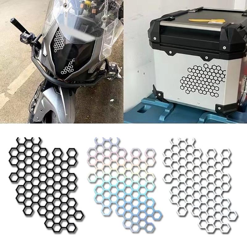 Honeycomb Hexagon Pattern Car Sticker, Self Adhesive PVC Decals for Car/Truck Motorbike Side Stickers
