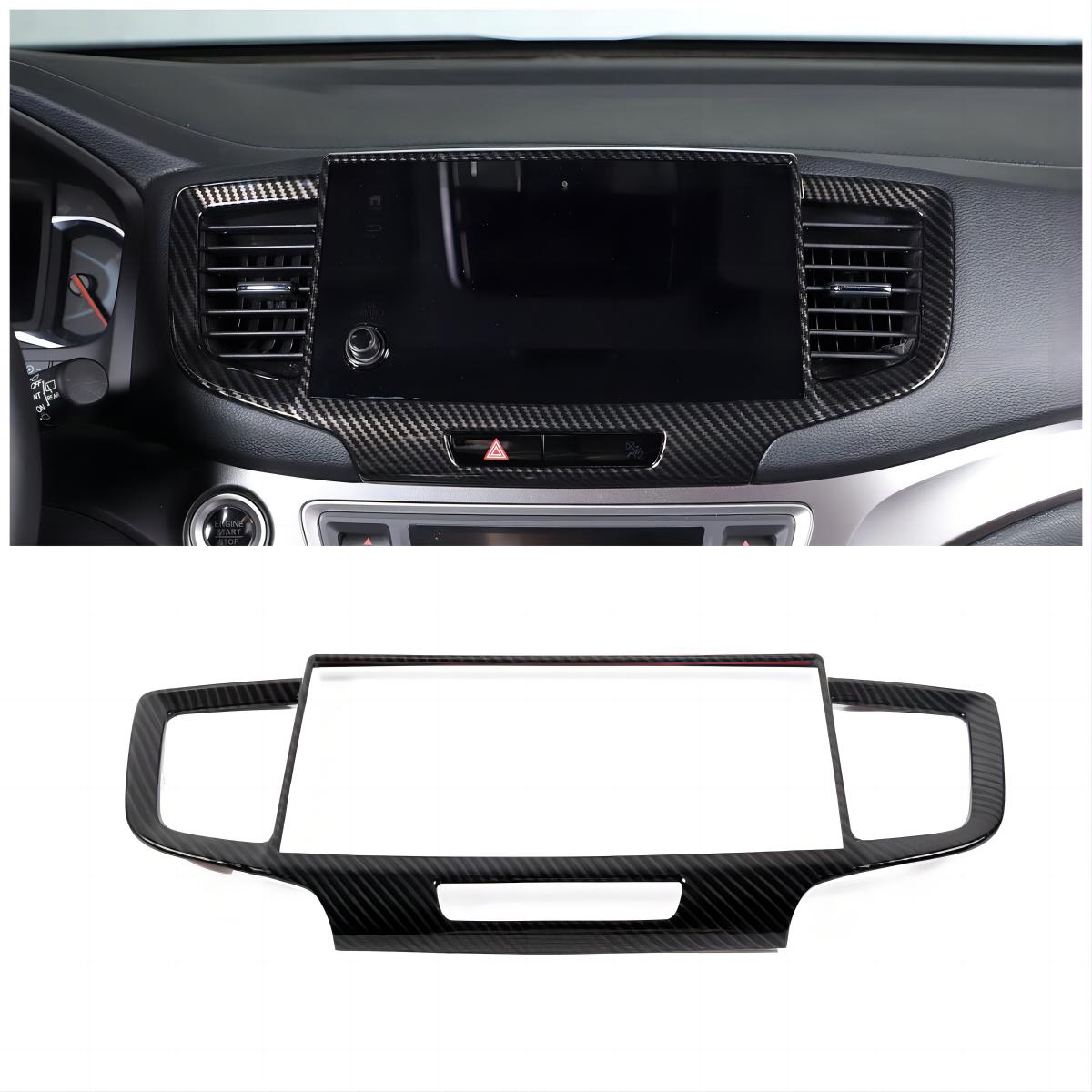 Carbon Fiber ABS Navigation Screen Frame Trim for Honda Pilot  -21