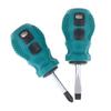 Magnetic Mini Portable Radish Head Flat Cross Short Rubber Handle Screwdriver Set Dual-Purpose Screwdriver Tool