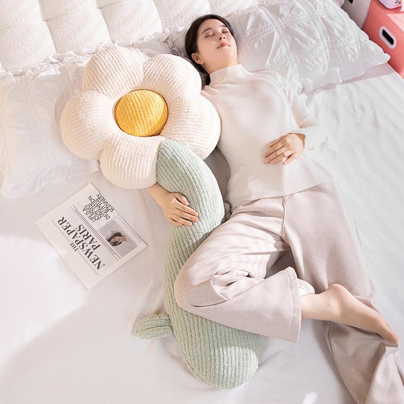 120cm Creative Soft Long Flower Pillow Plant Toys Cushion Plush Stuffed Sofa Floor Home Sofa Pillow Children Girls Gift