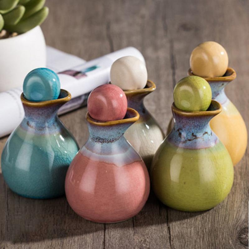 1Pc 60ml Ceramic Aromatherapy Empty Storage Container Fragrance Essential Oil Bottle
