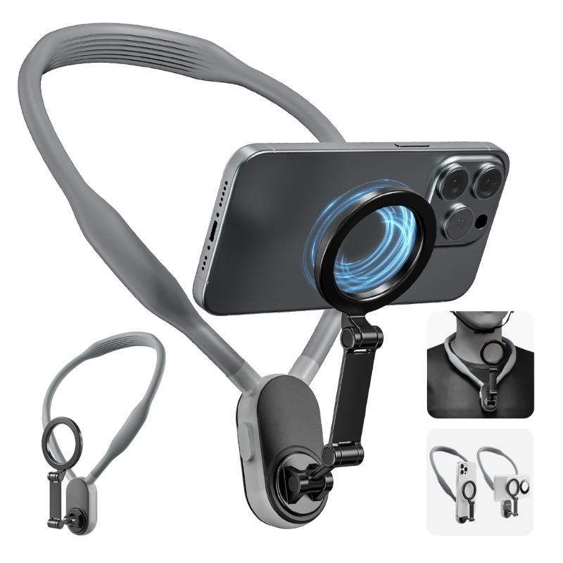 Versatile Magnetic Neck Hanging Holder Bracket Lazy Phone Video Shoot Accessories Compatible for Action Camera Shooting