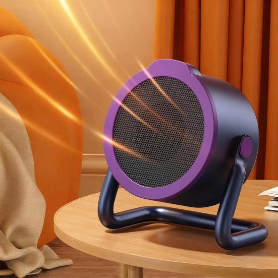 Portable Electric Desktop Heater Energy-saving Efficient Indoor Heater Silent Operation Mini Fan Heater Foot Warmer for Home Office Use