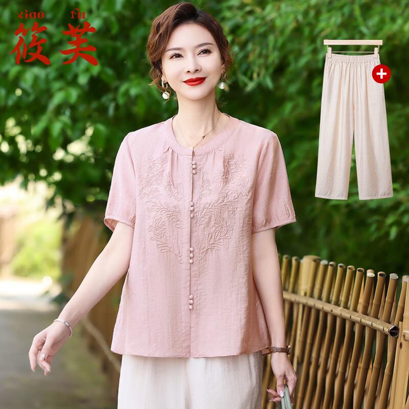 Xiaofu Women's Plus Size Summer Short Sleeve Apparel
