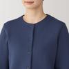 MUJI Double Knit Sweat Size BB2R1A4A Women's Cardigan, Navy, XS,