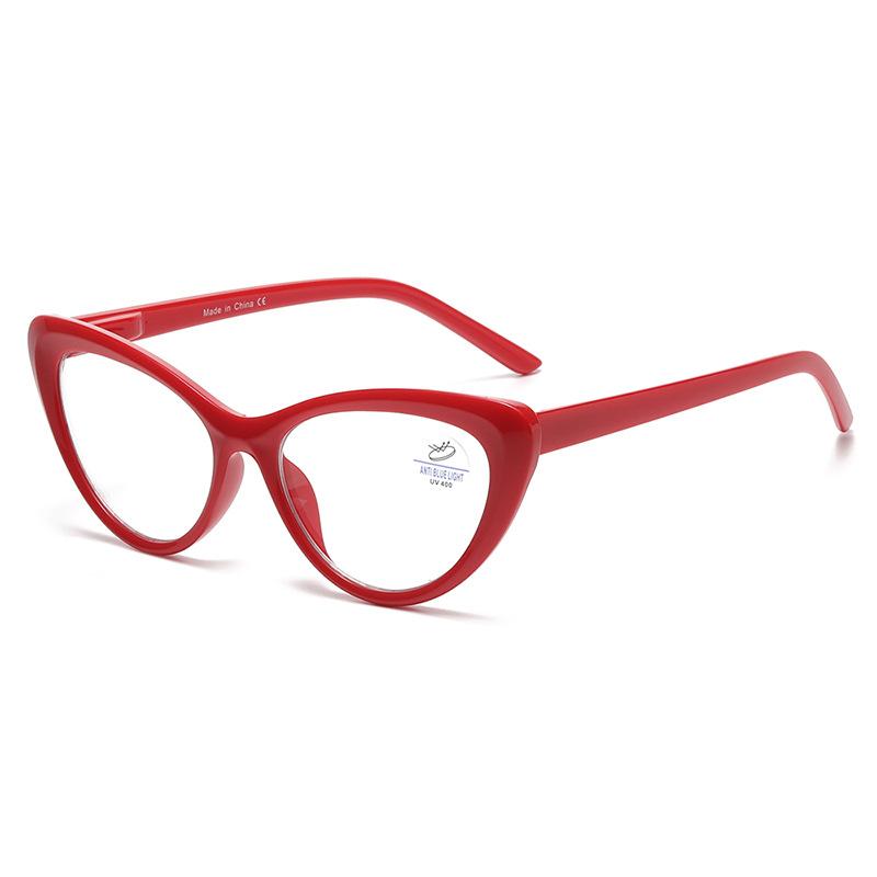 Neutral Fashion Cat-Eye Blue Light Blocking Reading Glasses Women's New Luxury Elegant High-Definition Reading Glasses +3.5+4.0