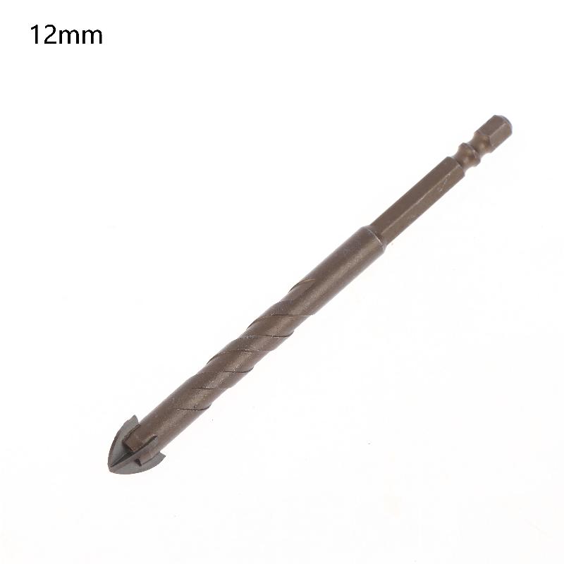 3-12Mm Hex Masonry Drill Bits Steel Metal Cross Drill Four-Flute Bits For Glass Cement Ceramic Concrete Wood Plastic