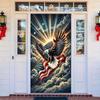Patriotic Festival Door Banner: Polyester Hanging Flag Decoration
