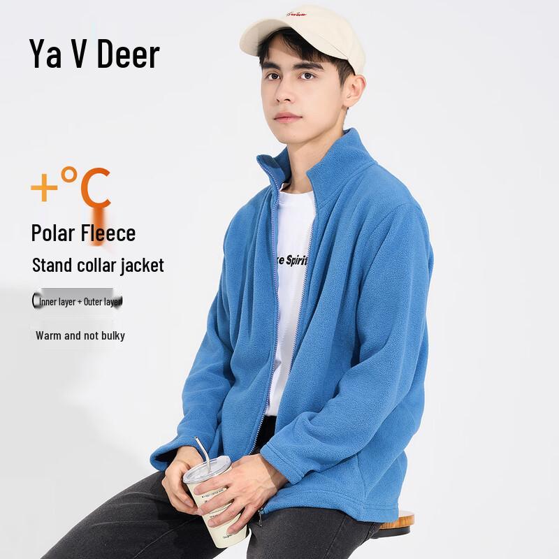 Yalu Men s Spring Stand Collar Casual Knit Jacket L