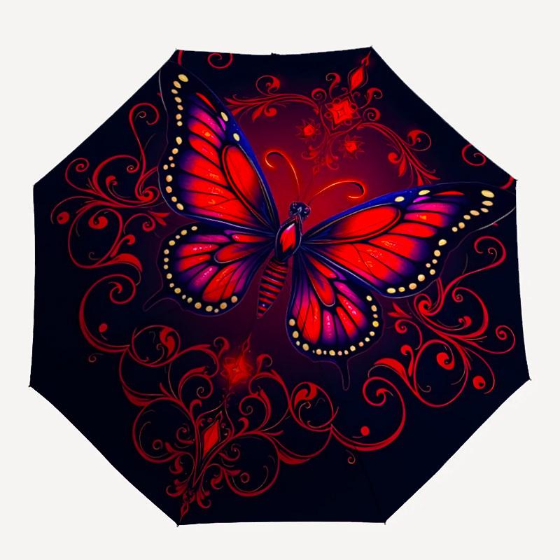 

1pc Butterfly Ornament Automatic Opening/closing Umbrella with Auto Open/Close, Windproof, Foldable Sunshade yy250811130