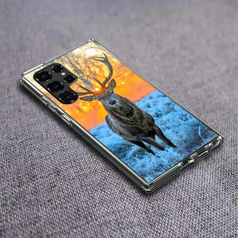 

Прозрачный чехол для телефона с камуфляжем для охоты на оленей для Samsung Galaxy S21 Plus S24 S23 S20 FE S22 S26 Ultra S25 Edge TPU Capa Чехлы Покрытие Ударопрочный Samsung S22