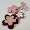 Flower Keychain Purse Embellishment Car Keychain Mobile Phone Strap Fashionable Key Holder for Youthful Women Bags