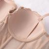 Set reggiseno push up lungo ricamato in pizzo francese Intimo donna sexy Set di reggiseno e mutandine traspiranti con body shaper a lisca di pesce