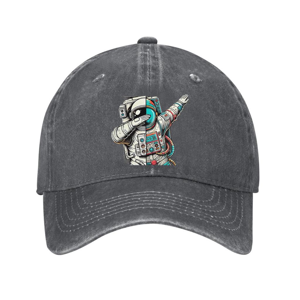 Dabbing Astronaut Baseball Cap Unisex Cotton Adjustable Dad Hat Space Graphic Casual Sun Protection
