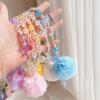 Hair Ball Beaded Phone Straps Sweet Girl Bead Chain Mobile Phone Chain Charms Hanging Cord Cellphone Pendant Bag Pendant