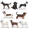 Simulated Dog Figurine PVC Puppy Model Miniature Animal Statue Sculpture Educational Toy Desktop Decoration Ornament Dog Lovers Gift