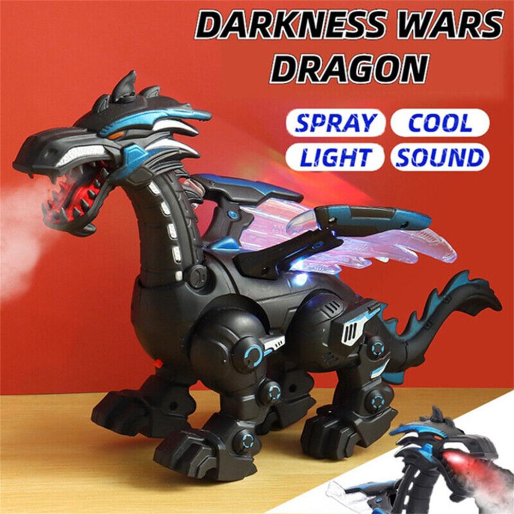 Electric Walking Dinosaur Model Mist Spray Electric Dinosaur with Sounds & Light Mechanical Dinosaur