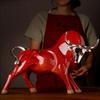 Nordic Red Black and Gold Cow Sculpture Resin Crafts Simulate Animal Statues Living Room Bookcase Office Accessories Home Decor