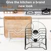 Pot Lid Stand Rack Kitchen Pan Organizer High Stability Multi-Functional Space-Saving Kitchen Baking Tray Cutting Board Holder