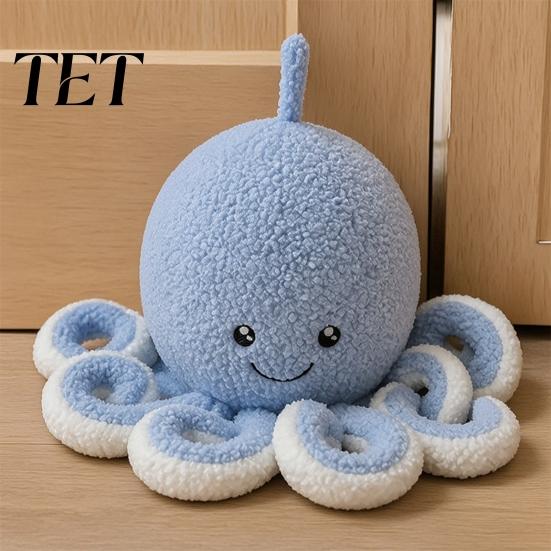 Child Proof Door Stop Plush Octopus Decorative Doorstop, Weighted Fabric Stopper for Home Marine Themed Wedge Office, Ocean Animal Floor Holder
