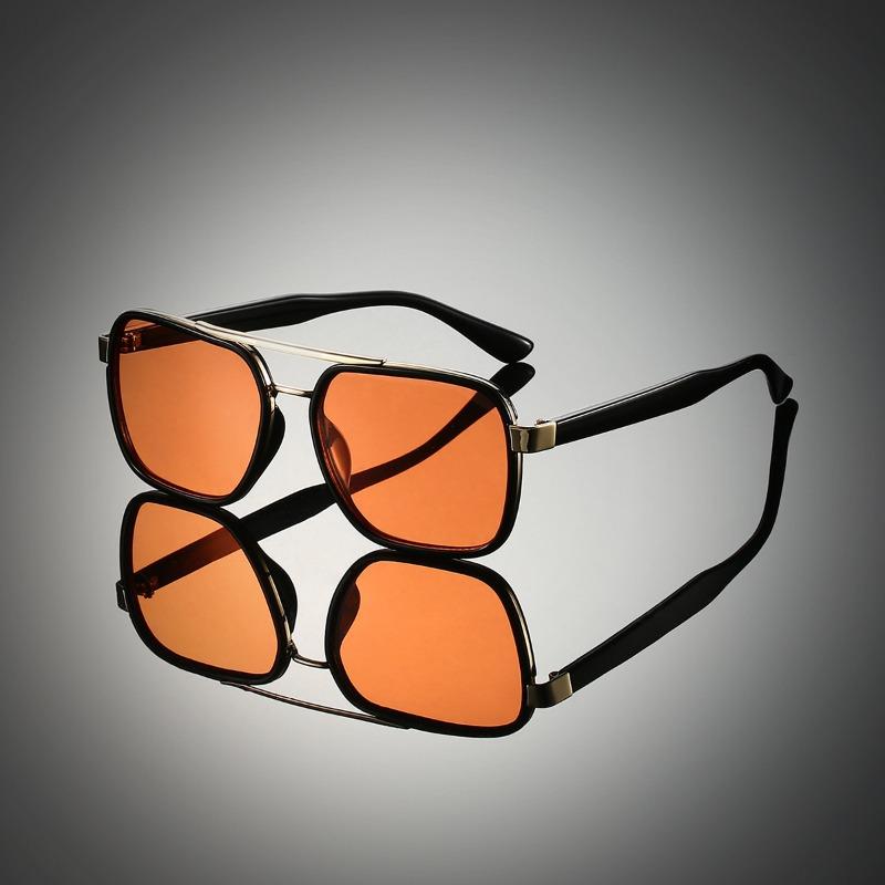 Nicht polarisierte Europa und Amerika Mode Sonnenschutz Lichtblockierende Sonnenbrille Herren Damen Quadratische Bequeme Brille