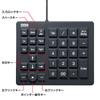 Sanwa Supply Waterproof and Dustproof Numeric Keypad NT-BS1BK Black