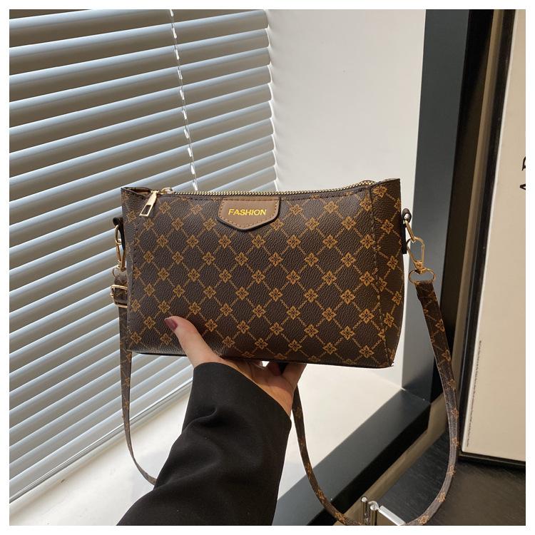 Premium Sense Bag Women 2025 New Trendy Printing Foreign Style Shoulder Bag Internet Celebrity Casual Messenger Bag Fashion Small Square Bag