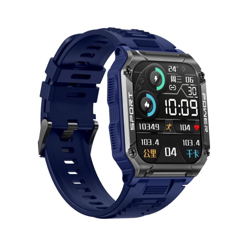 Rainbuvvy NX6 Smart Watch 1.95inch TFT Screen 240x282 BT5.1 Bluetooth Call IP68 Waterproof 400mAh Big Battery Android Sports Watch