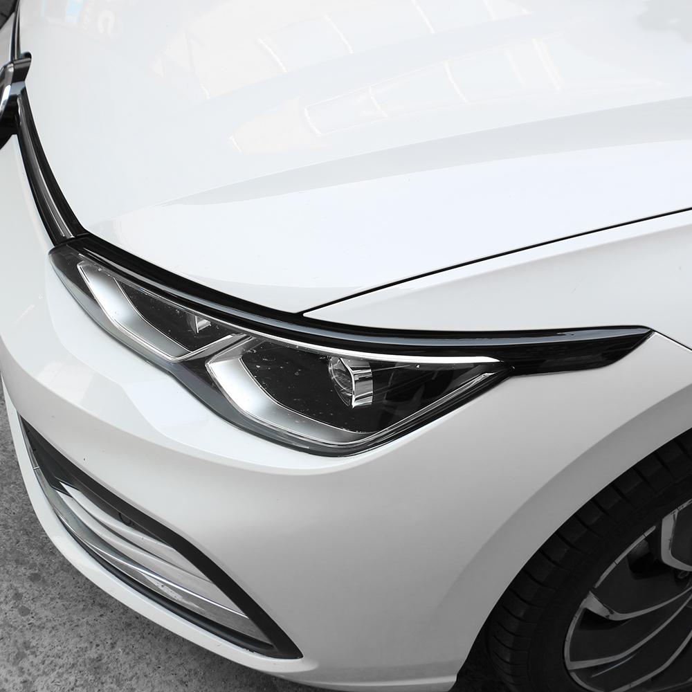 For VW Golf 8 MK8 GTI GTD GTE R R-LINE TSI TDI 2020-2024 Headlight Eyebrow Eyelid Head Lamp Decoration Trim Sticker Accessories