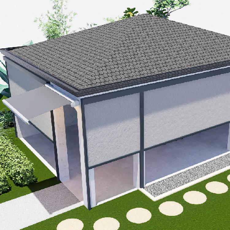 Outdoor Wholesale Custom Outdoor Windproof Zip Track Electric Motorized Roller Blinds