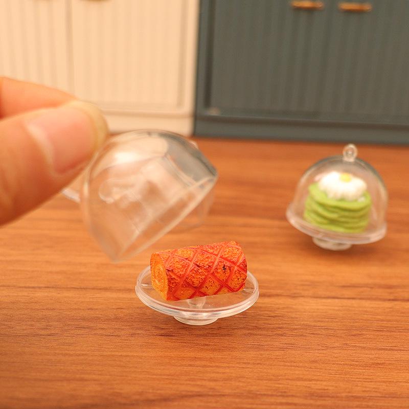 Dollhouse Miniature DIY Food Cover: Handmade Transparent Dustproof Ornament