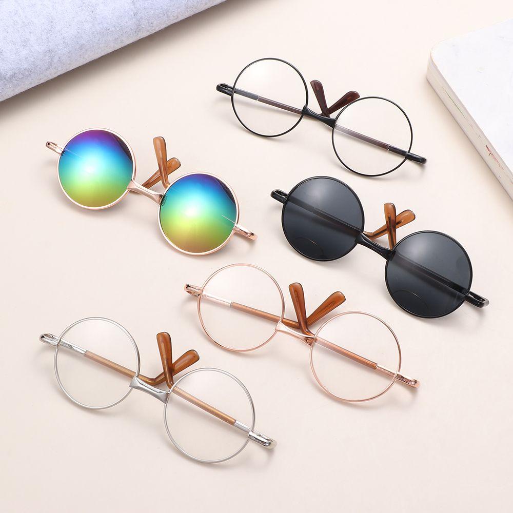 10Cm For 16 Dolls Korea Fit 18Inch Dolls Glasss Accessories Decoration Round Glasses