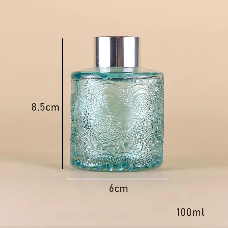 Sun Flower Relief Perfume Bottle Colorful Bathroom Modern Decor Glass Bottles Hotel Study Aromatherapy Dispenser Small Bottle