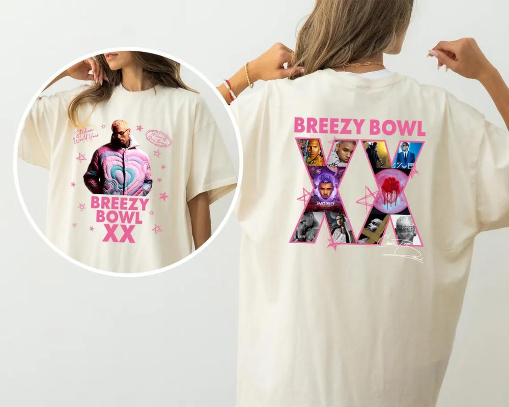 

Chris Brown Breezy Bowl XX Tour 2025 Pink T-shirt Chris Brown Fan Gift Shirt Unisex T-Shirt S