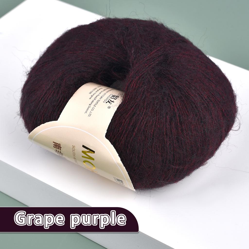 25g/Roll Soft Wool Knitting Cashmere Long Thin Yarn Roll Mohair Yarn DIY Hand Crochet Soft Mohair Cashmere Wool Knitting Yarn