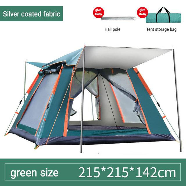 4-6 Person Outdoor Automatic Quick Open Tent Rainfly Waterproof Camping Tent Family Outdoor Instant Setup Tent with Carring Bag
